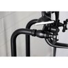 Kingston Brass CCK246K0 Freestanding Clawfoot Tub Faucet Package with Supply Line, Matte Black CCK246K0